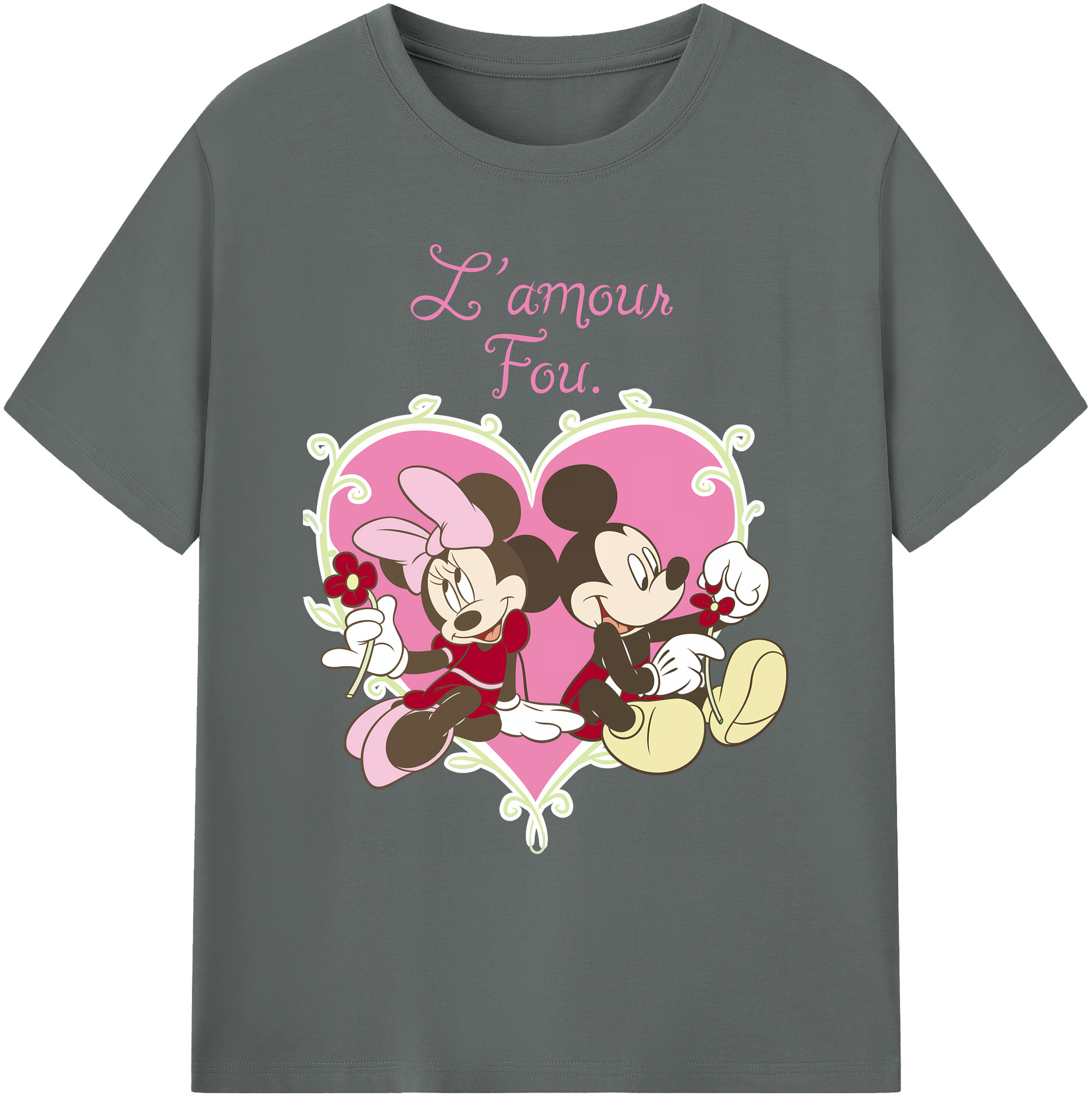 ミッキーマウス Mickey Mouse 綿100％ メンズ半袖Tシャツ｜肌触りやわらか＆通気性
